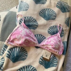 Billabong Pink Floral bikini top